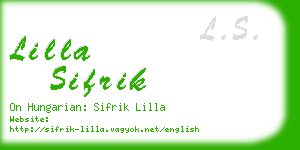 lilla sifrik business card